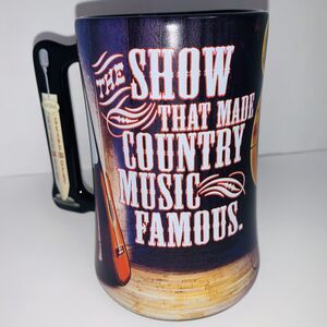 Grand Ole Opry Big Coffee Mug WSM Floor Microphone Handle Souvenir Nashville TN